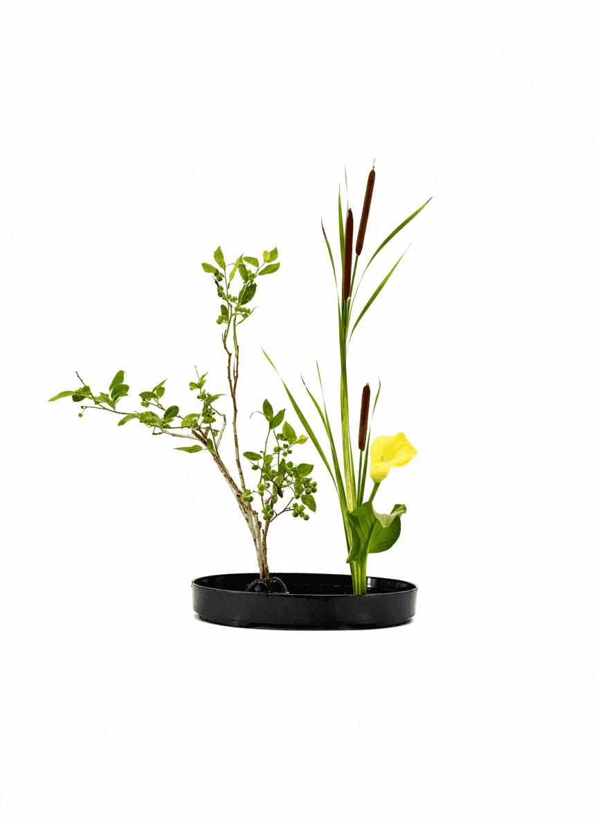 Shoka Shofutai Sanshuike ikebana arrangement from 2025-06-14
